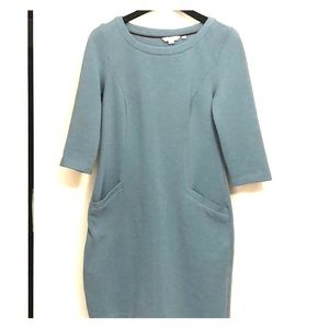 Boden Jasmine ottoman dress light blue